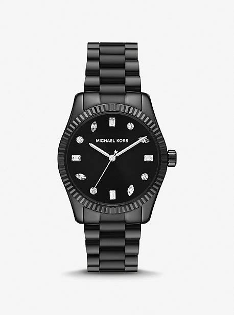 michael kors lexington black tone watch|michael kors original.